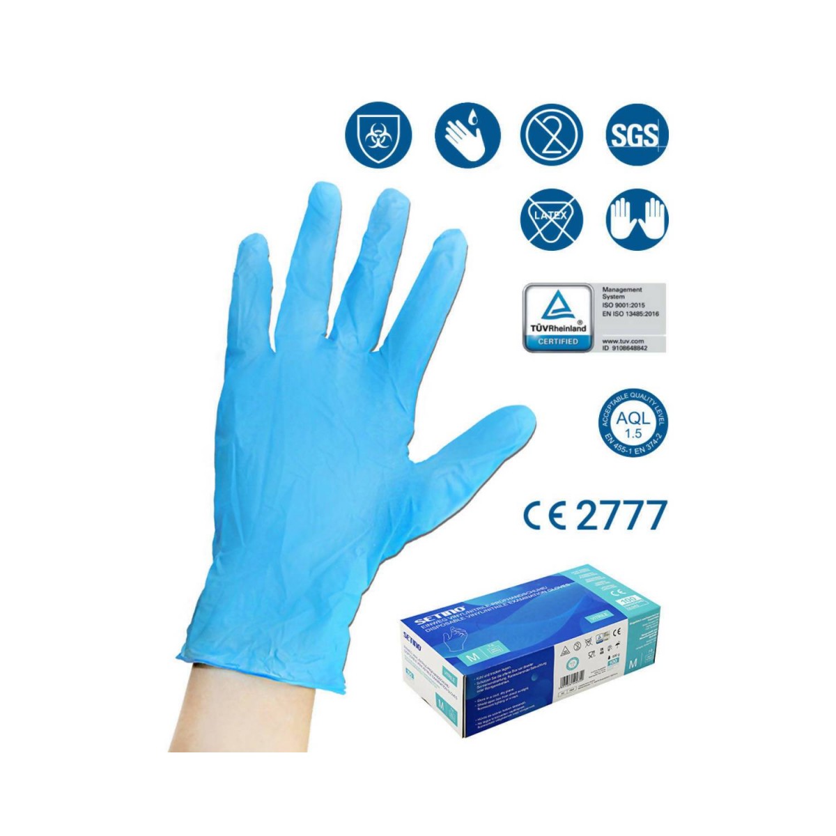 Guanti in Vitrile 100 pz