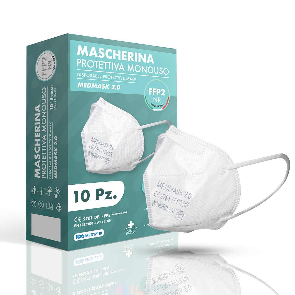 Mascherina FFP2 (10 PZ) - Made In Italy